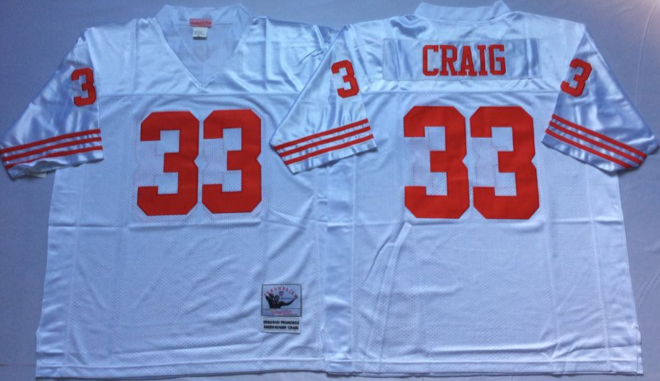 Men NFL San Francisco 49ers 33 Craig white Mitchell Ness jersey